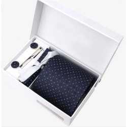 Boîte cadeau - Cravate, mouchoir, boutons et pince